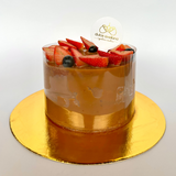 Torta de Vainilla, Arequipe y Frutos rojos (Sin Azúcar)