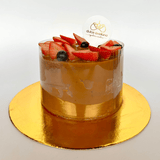 Torta de Vainilla, Arequipe y Frutos Rojos (Sin Azúcar) - Dulce Avellana