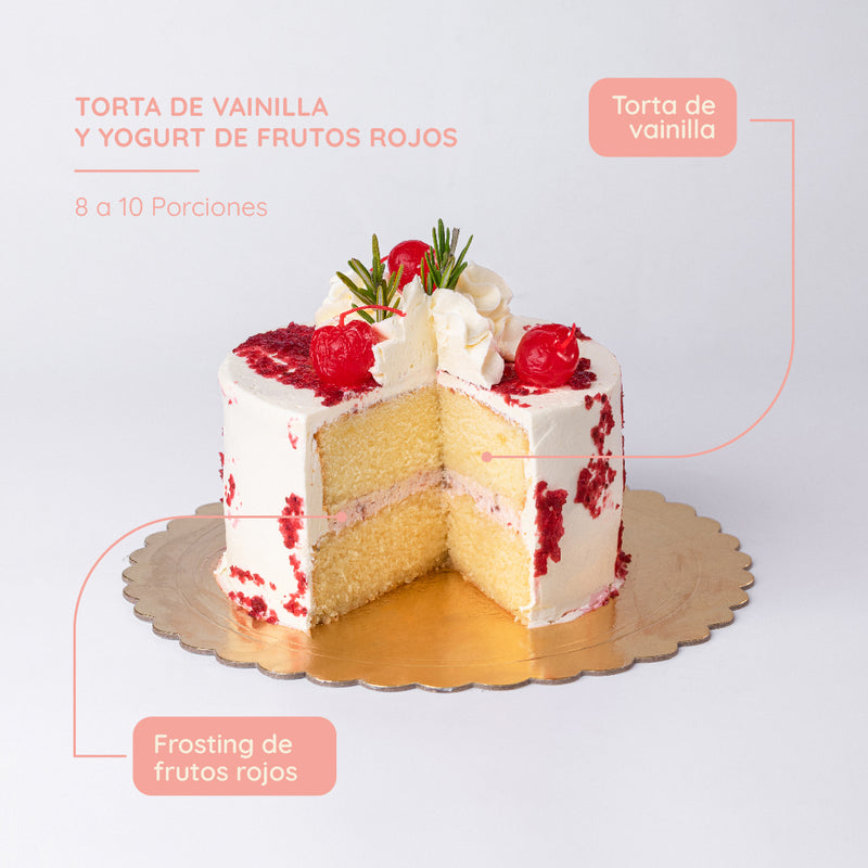 Torta de Vainilla y Yogurt de Frutos Rojos - To Go!